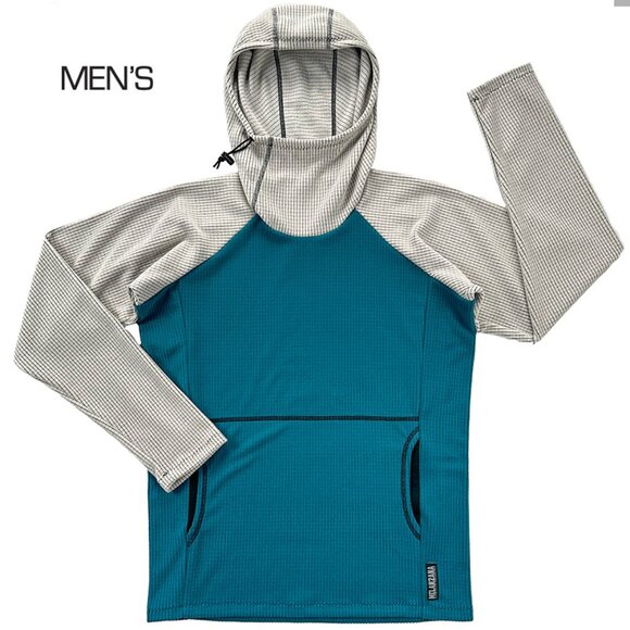 BRAND NEW Melanzana Micro Grid Hoodie V2 "Fog & Marine" Men's Small - Picture 2 of 5